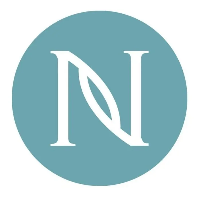 teal background with capital letter N for Neora. Ann, with Neora, is endorsed by the therapeutic massage therapists at The Studios At Summit