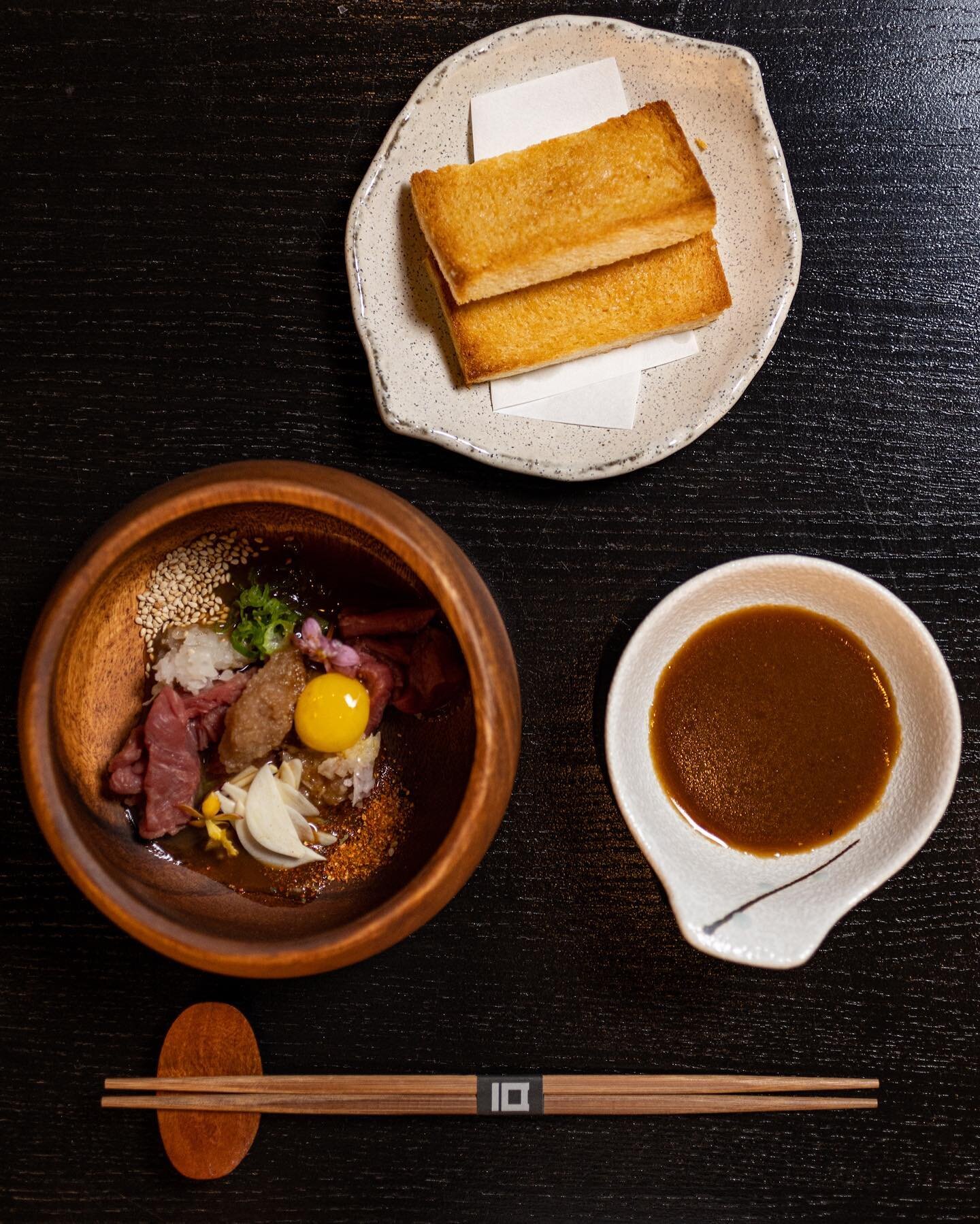 Hitokuchi's finest steak tartare infused with honey soy.

Tap &quot;Reserve Now&quot; in our bio to plan your future visit.