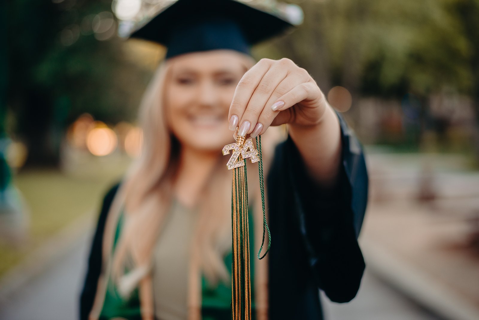 Close up photo of Sacramento State graduation tassle