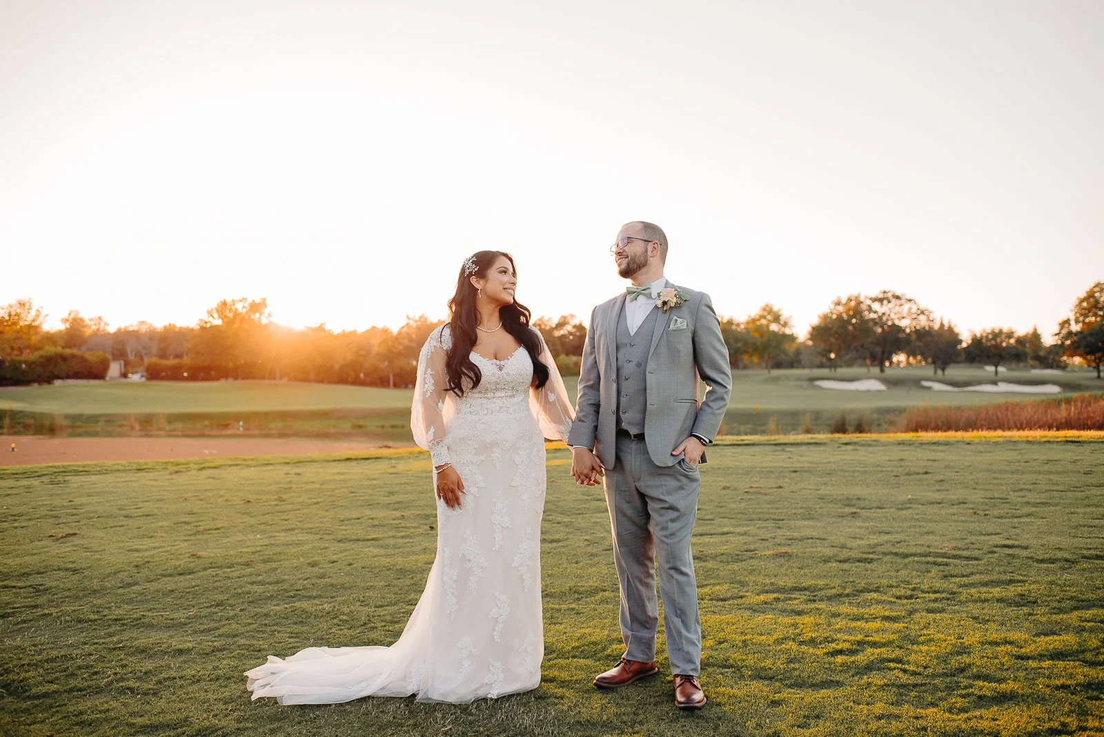 Bride and groom at granite bay golf course