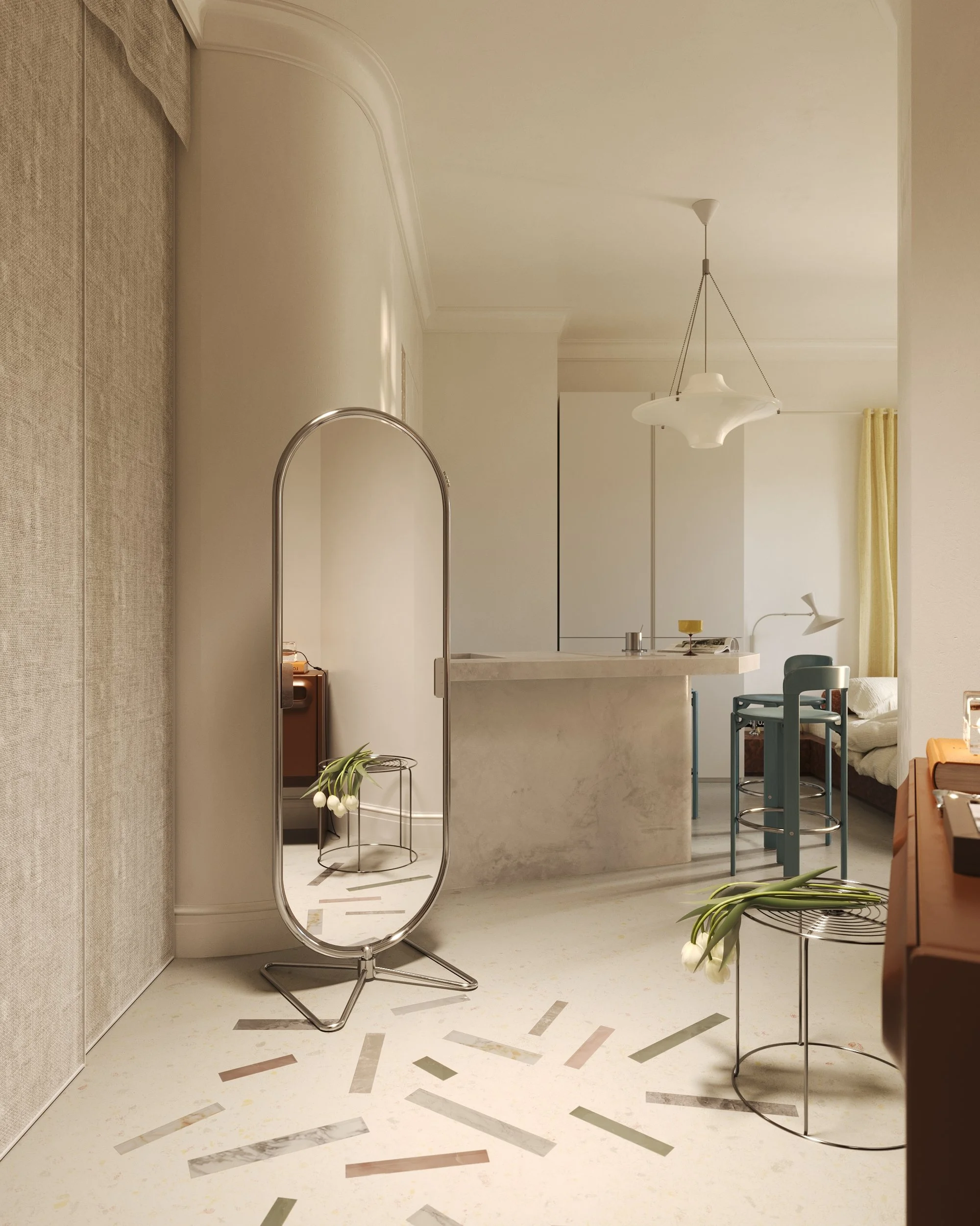 Refined Within Limits: A Sculptural Oslo Apartment by Archsushko