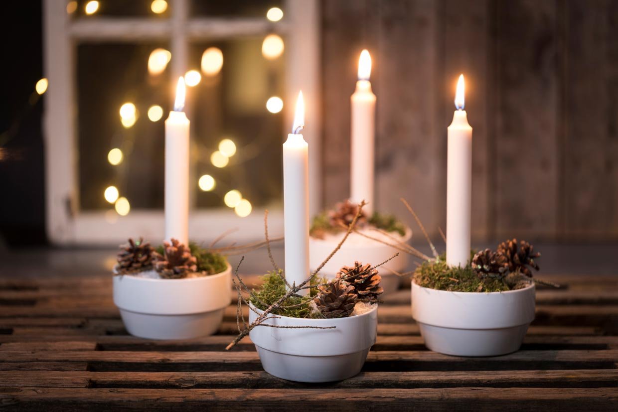 Juledekorationer i Café Netværk