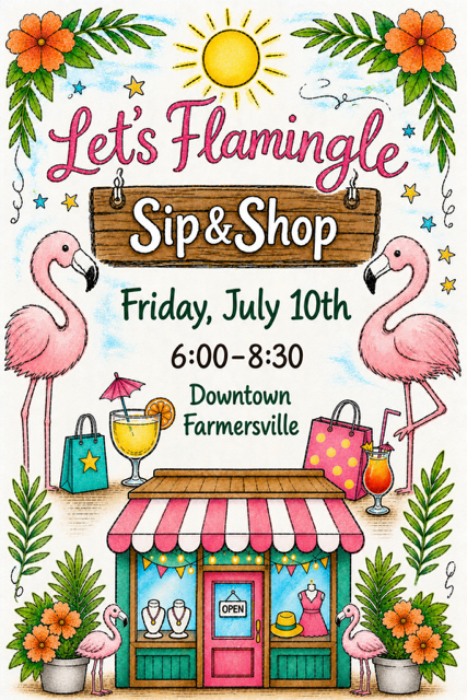 Let's Flamingle Sip & Shop