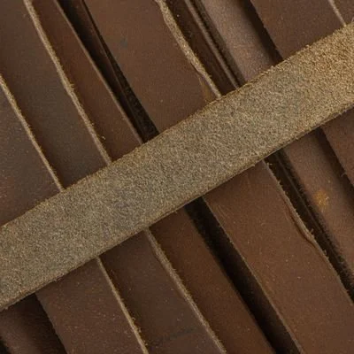 Brown greased leather