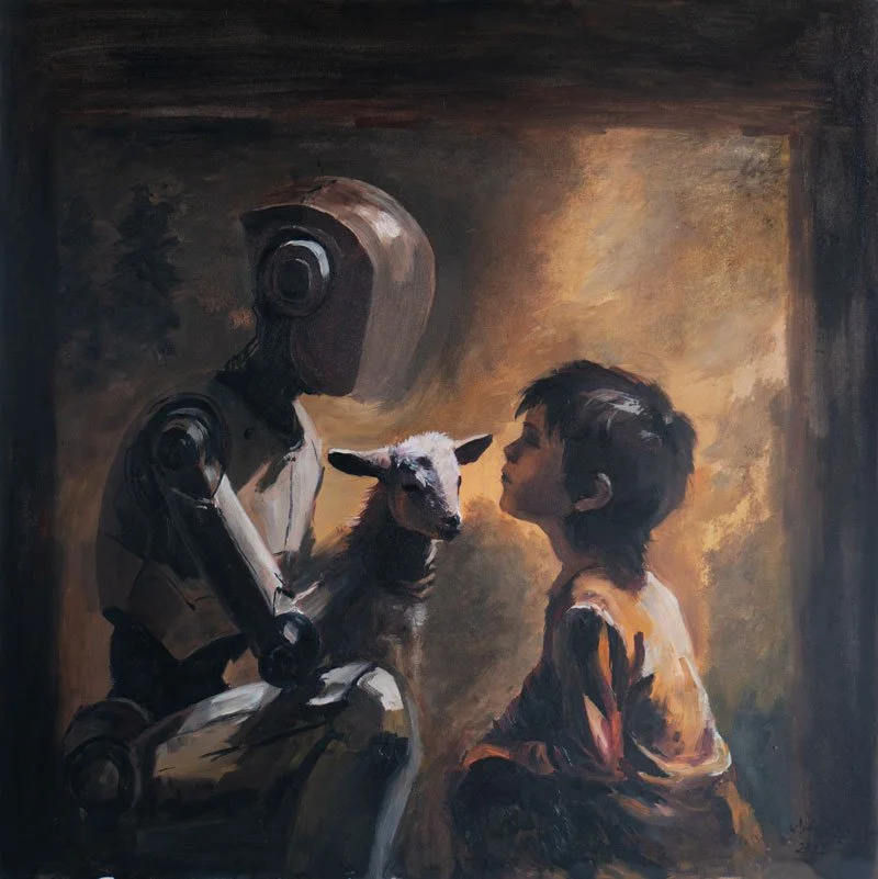 Threshold 3 (2025).
Oil on canvas on panel.
60x60cm (23.6x23.6in)