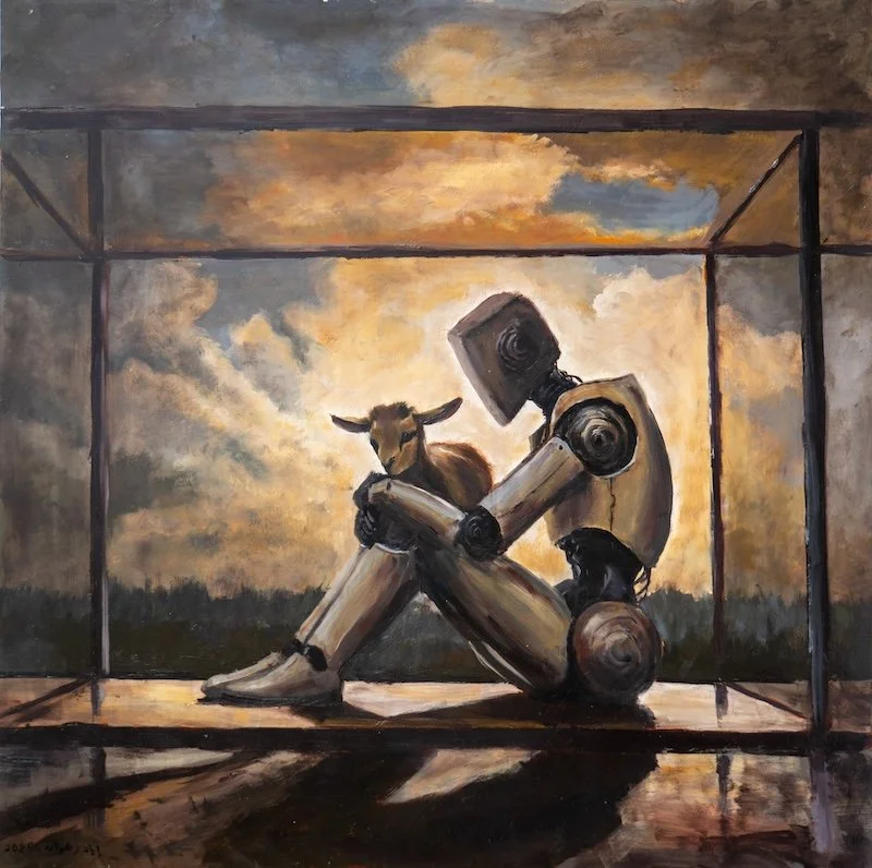 Threshold 2 (2025).
Oil on canvas on panel.
60x60cm (23.6x23.6in)