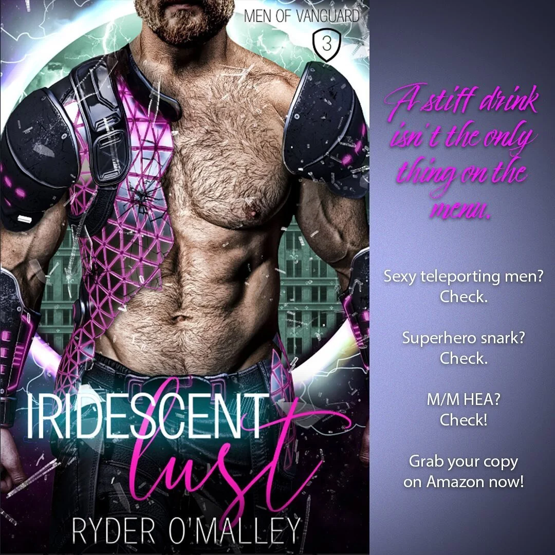 Huge congratulations to fellow author Ryder O&rsquo;Malley for the release of his third book! If you love M/M romance and sexy superheroes, pick up a copy of Iridescent Lust! Feed the bears! #mmromance #indieauthor #releaseday #gay #gaybear #instagay