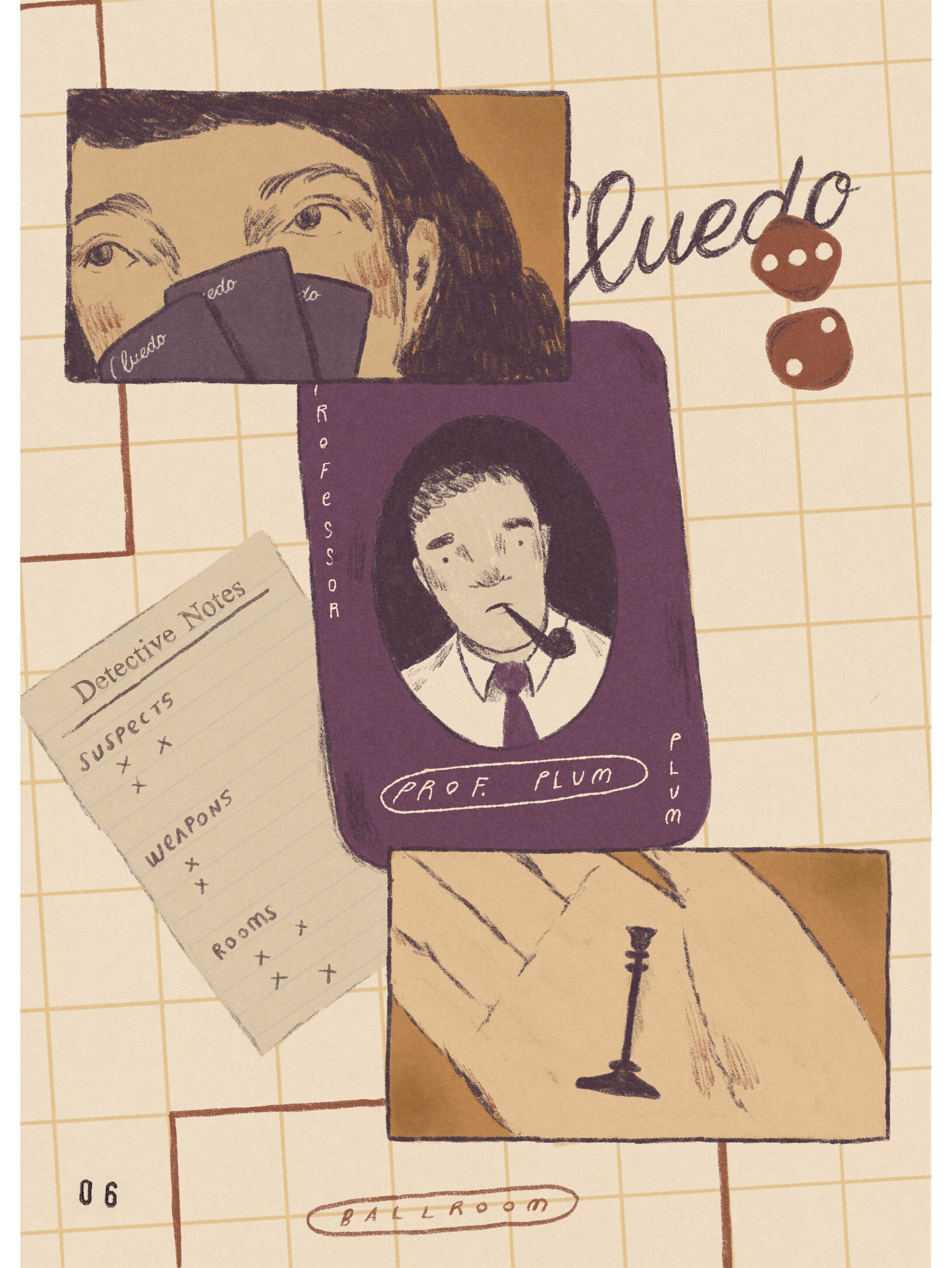 it was professor plum, in the library, with the candlestick 🟣

06. plum for @peachtober #peachtober26 #peachtober26plum #cluedo