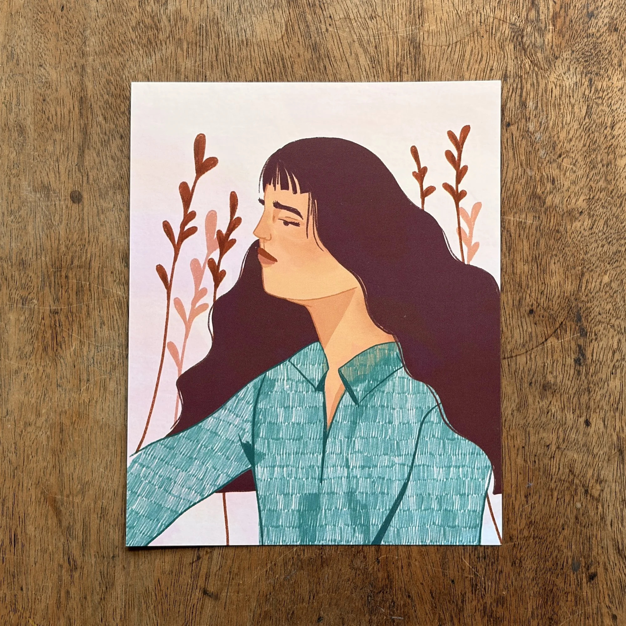 purple and teal art print