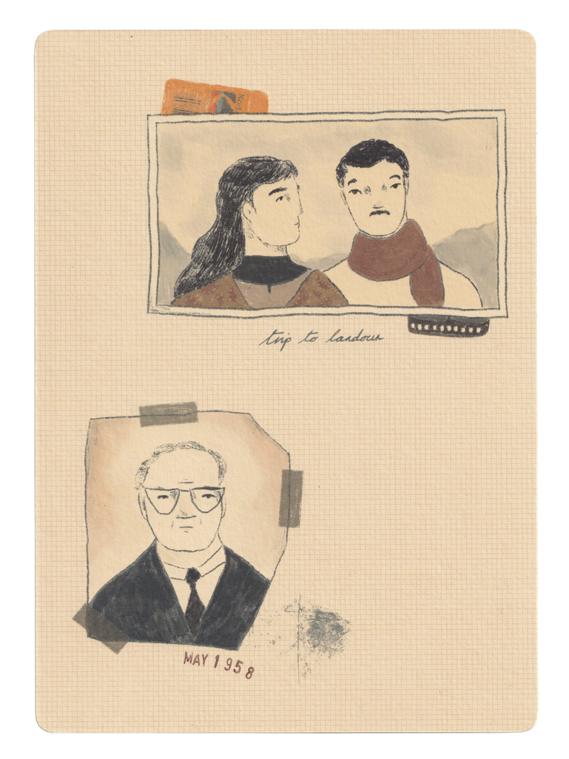 pages from a family photo album, mixed media (2026)
