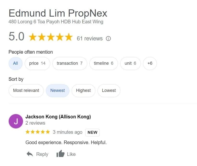 Thanks for leaving me a 5  Star 🌟 Google review Mr Client !!

A small gesture from him but a firm Recognition from this client 

@edmundlimproperty 
#edmundlimproperty 
#sincerityintegritypassion