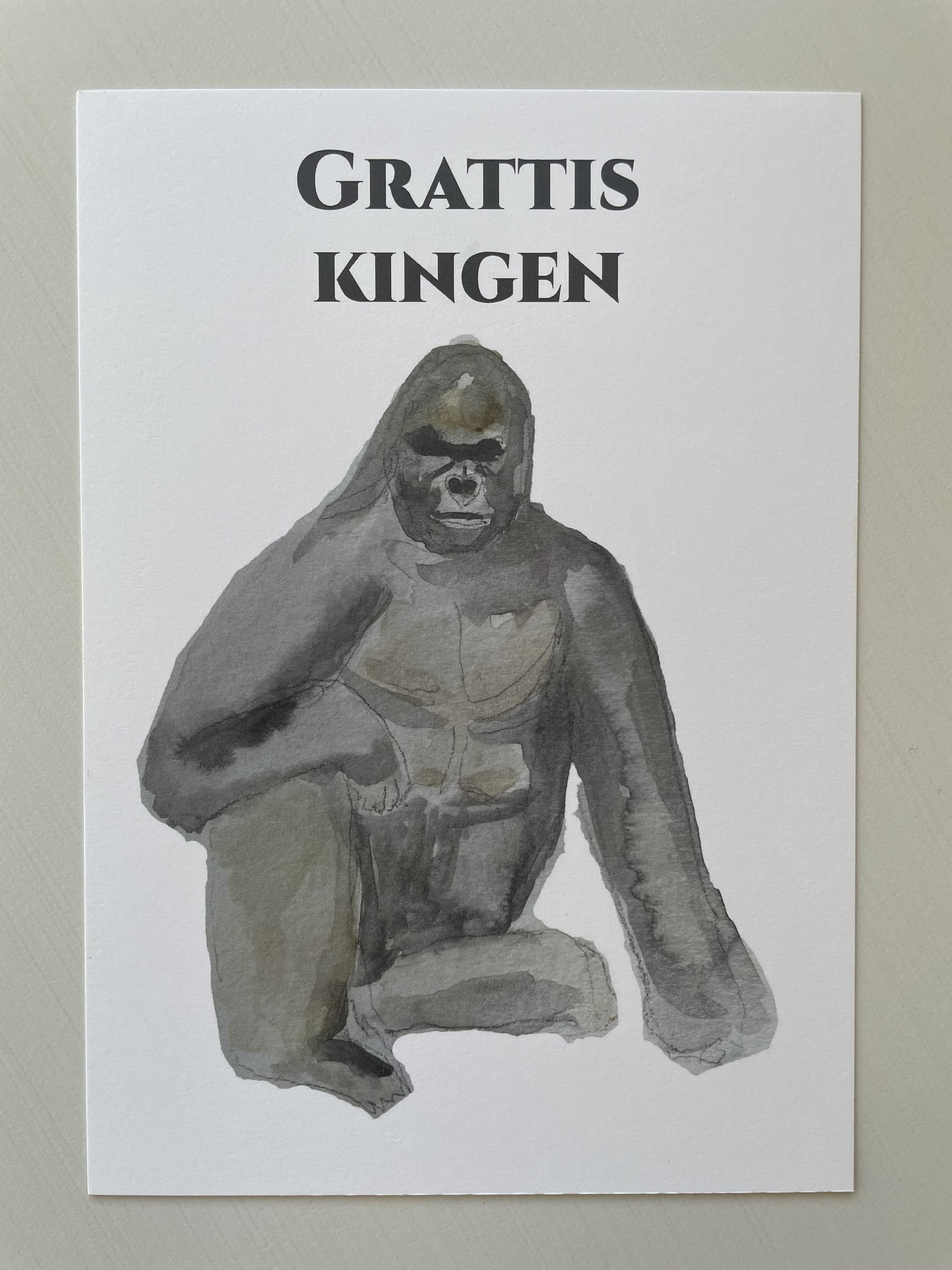 Grattis kingen greeting card