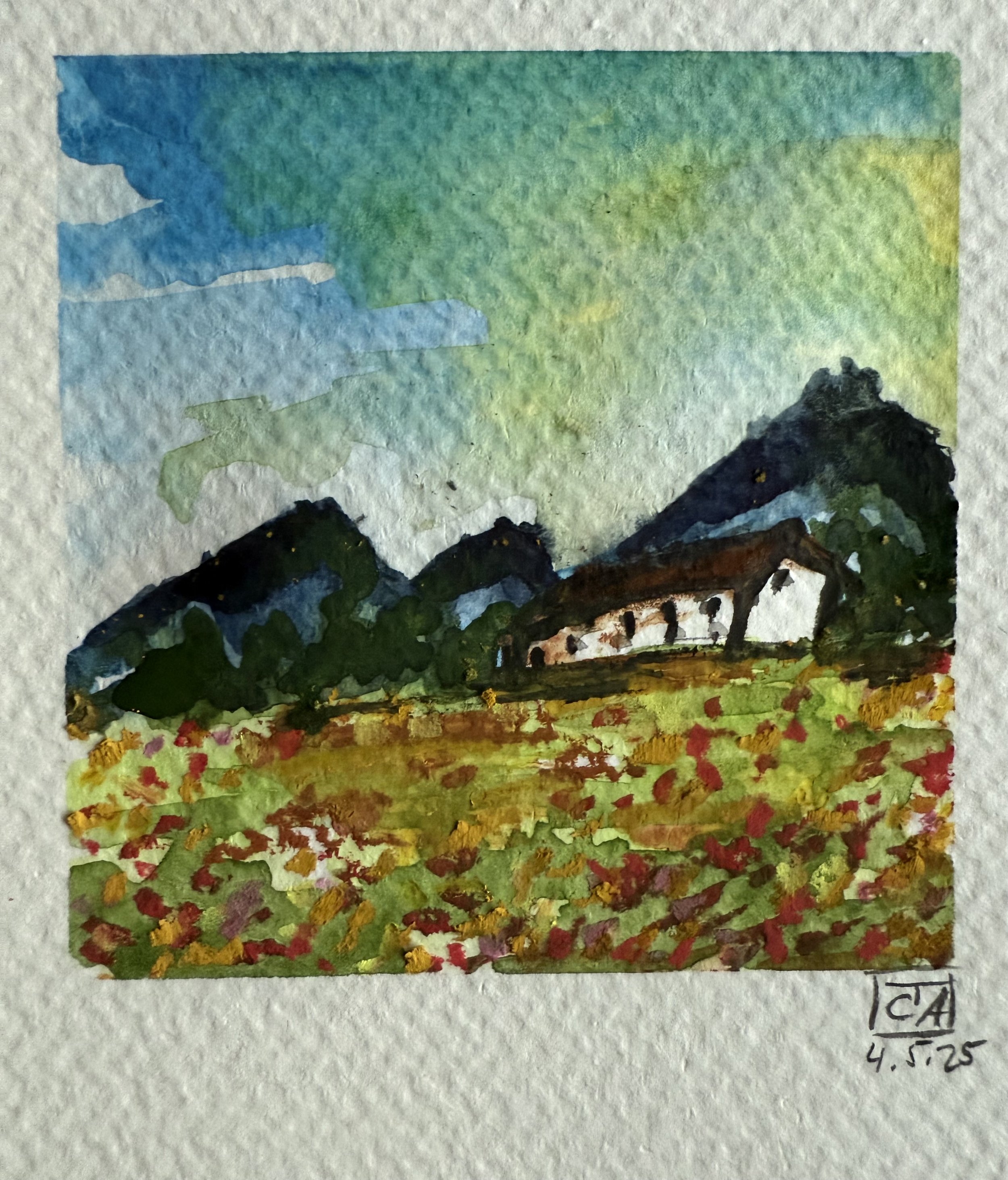 Mini Polaroid Landscapes Watercolor Workshop