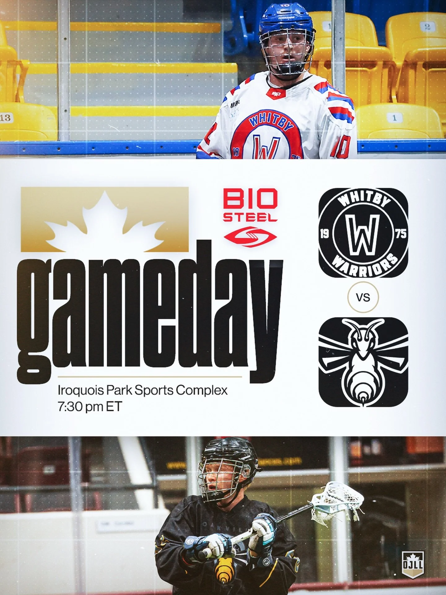 The @oakvillebuzz and @whitbywarriorsjra meet up tonight in Whitby

📍 Iroquois Park
🕢 7:30 pm