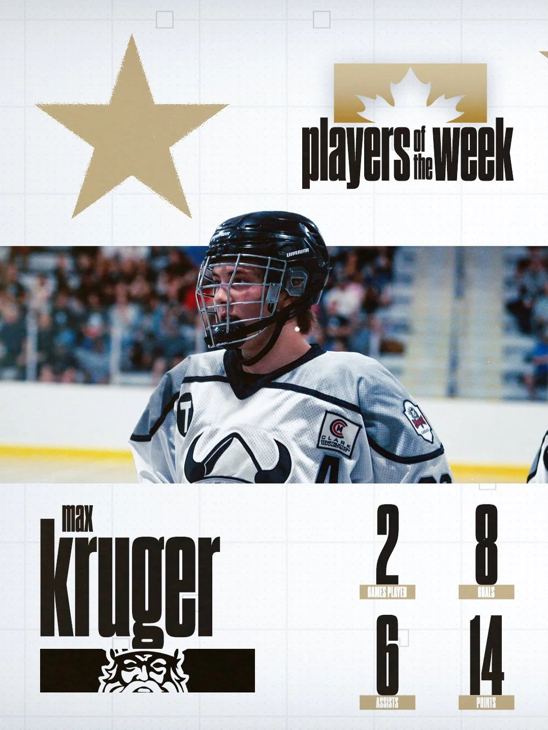 @maxkruger20__ earns First Star of the Week, as he averaged four goals and seven points a game for the Northmen 

⭐️ - Max Kruger (@jranorthmen )
⭐️⭐️ - Jameson Bucktooth (@athleticsjra )
⭐️⭐️⭐️ - Max Frattaroli (@kitchenerkodiaks )