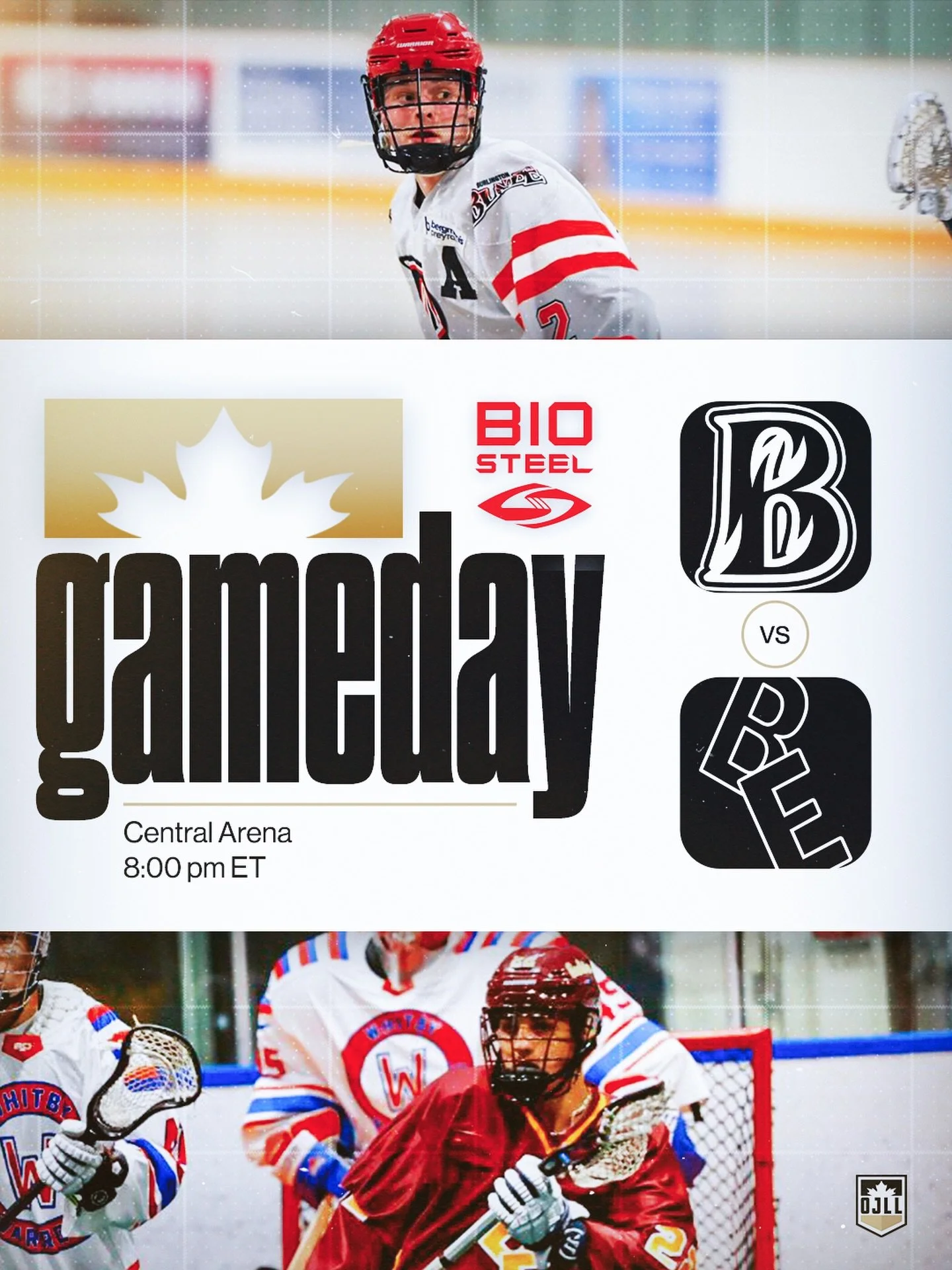 The @burlingtonjralax and @bramptonjraexcelsiors meet up tonight in The Oven in the first of a Wednesday doubleheader in the OJ 🔥⚔️

📍 Central Arena
🕔 8:00 pm