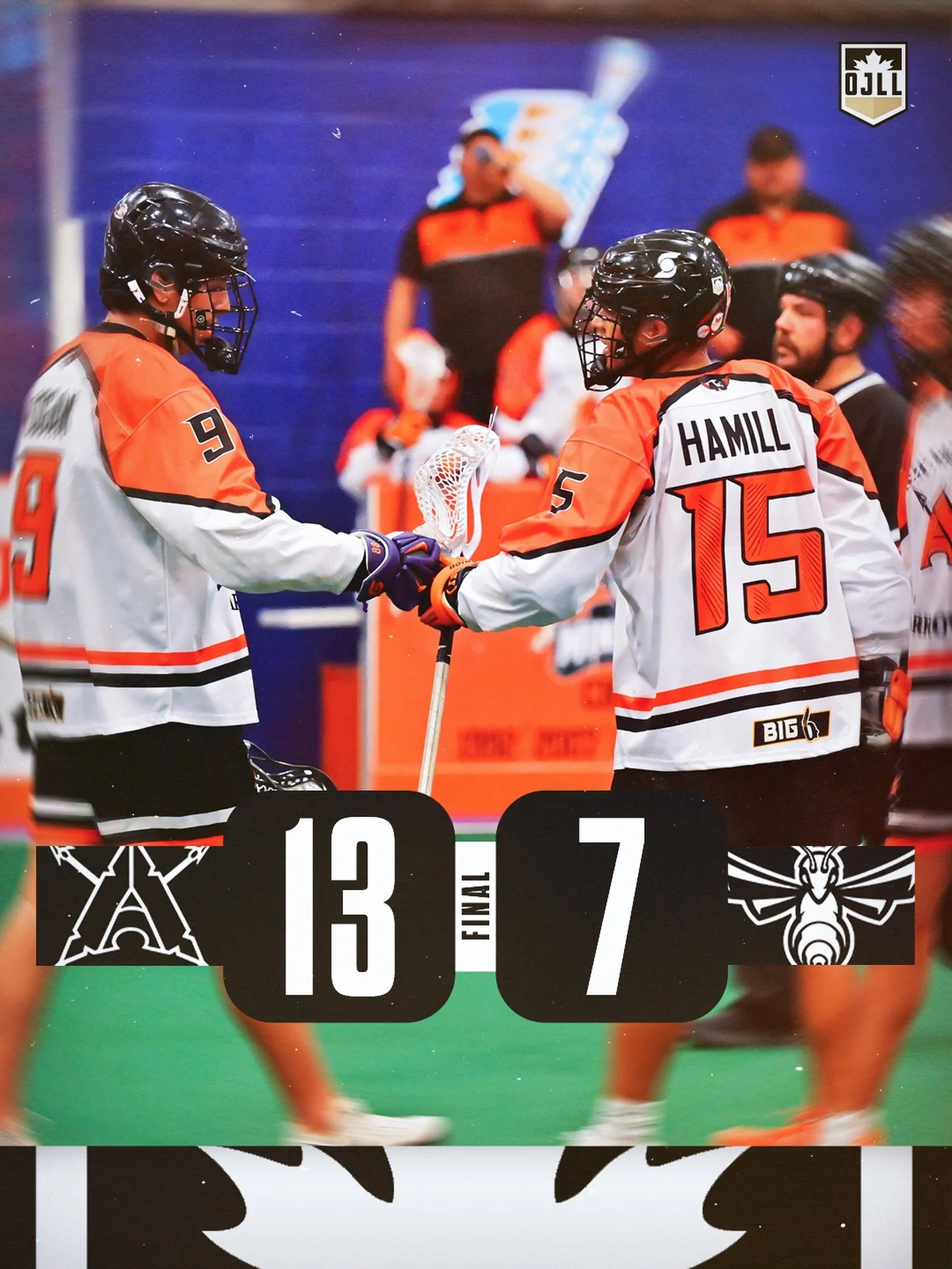 A big win for the @sixnationsjr.a at home tonight 🏹

They take care of business against Oakville at the Wrap Factory