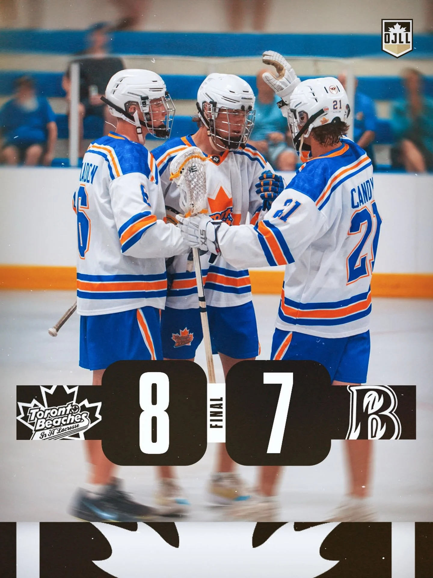The @beachesjra pull out a close game at home against Burlington tonight 🌊