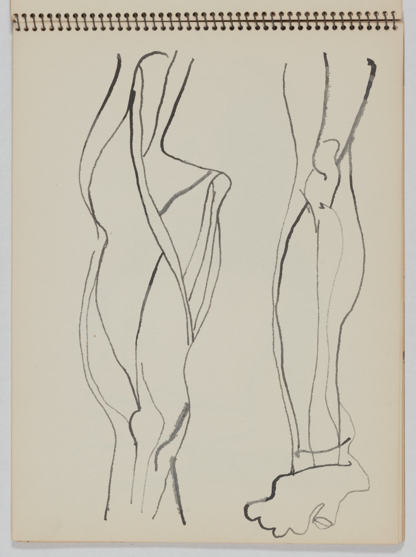 Untitled (drawing from model stand), 1957, pencil on newsprint, 9 x 11.75 inches