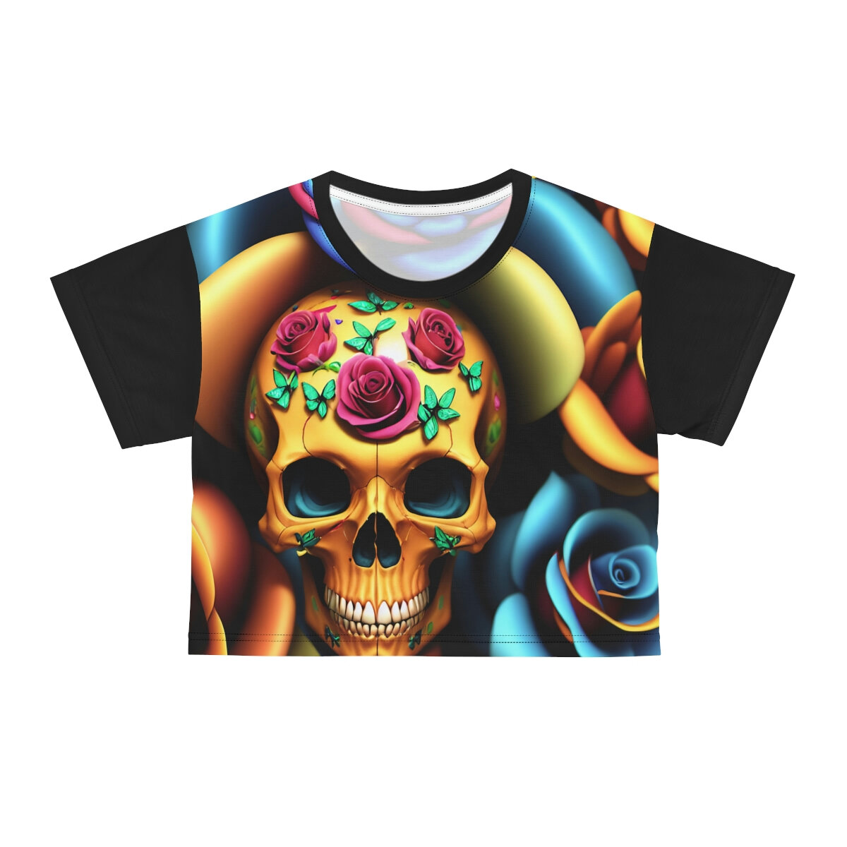 AIReal Skulls V.0.2 - Crop Tee