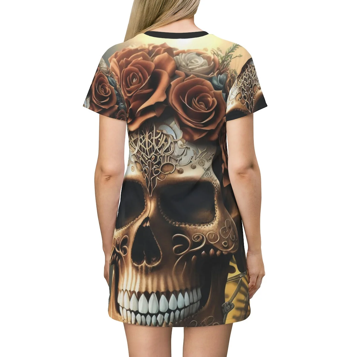 AIReal Skulls V.0.5 - T-Shirt Dress | AIReal Skulls