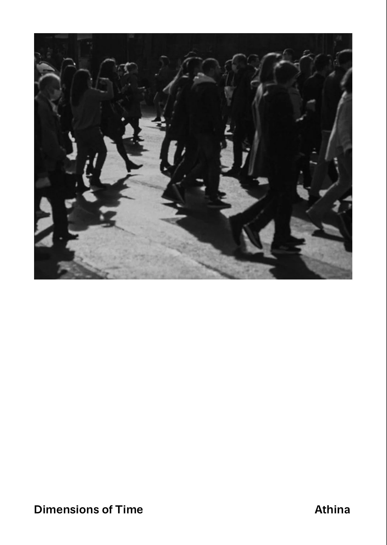 Dimensions of time Athens (zine, 2026, edition of 30)