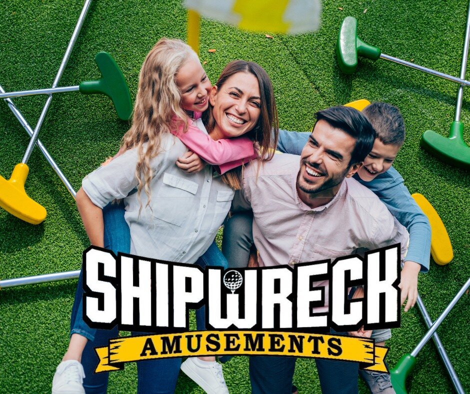 WE ARE OPEN THIS WEEK!  Celebrate with the family out for some mini-golf and ice cream here at Shipwreck Amusements! 

🔹HOURS THIS WEEK🔹
Tuesday 12pm-8pm
Wednesday 12pm-8pm
Thursday 12pm-8pm
Friday 12pm-8pm
Saturday 12pm-9pm
CLOSED EASTER SUNDAY

#