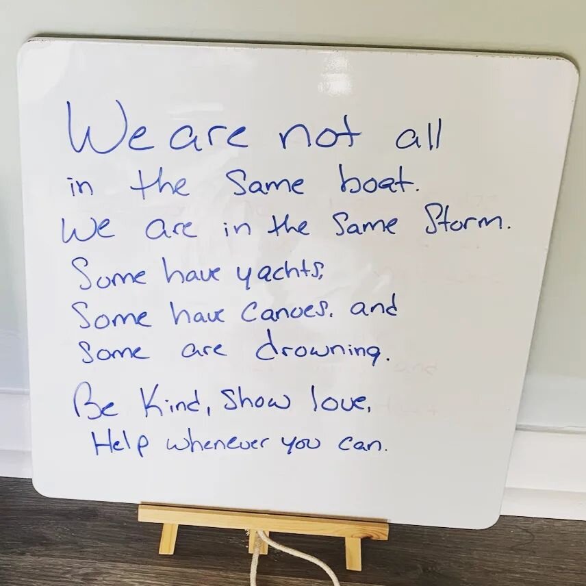 My cousin, Sarah, sent this to me today, and I love this message. We rarely really know what's going on in someone's life.  Kindness is the great equalizer.