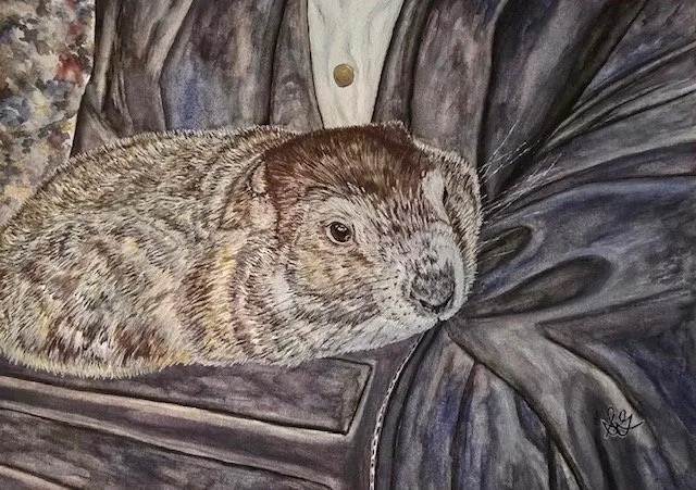 Beloved Punxsutawney Phil - Watercolour 2026