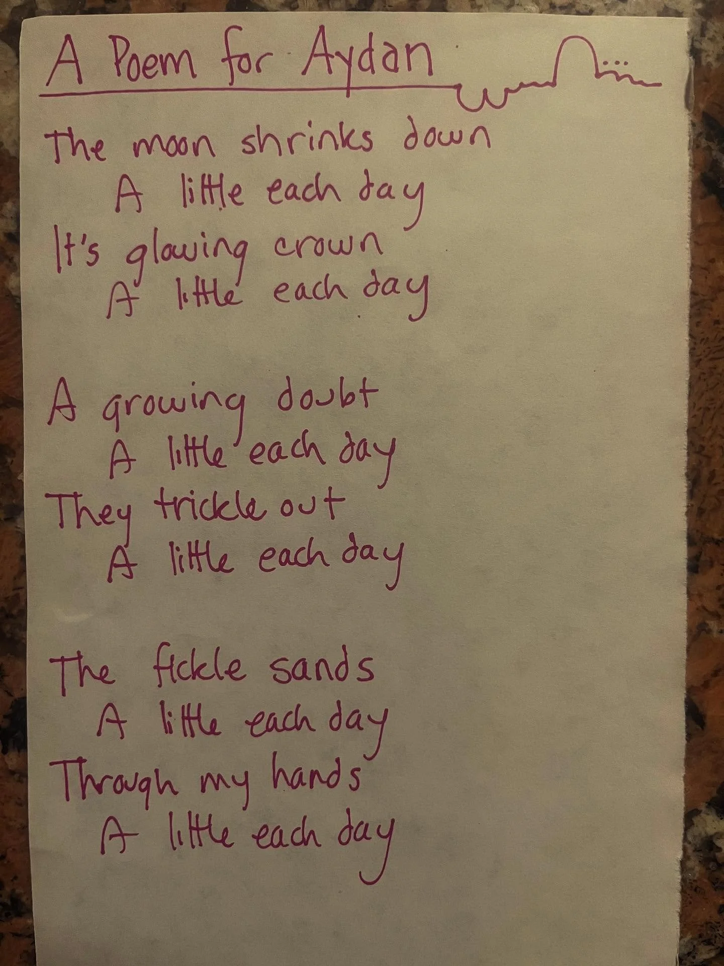 I like this one a lot. We&rsquo;ll see what Aydan thinks. 

#lunchpoems