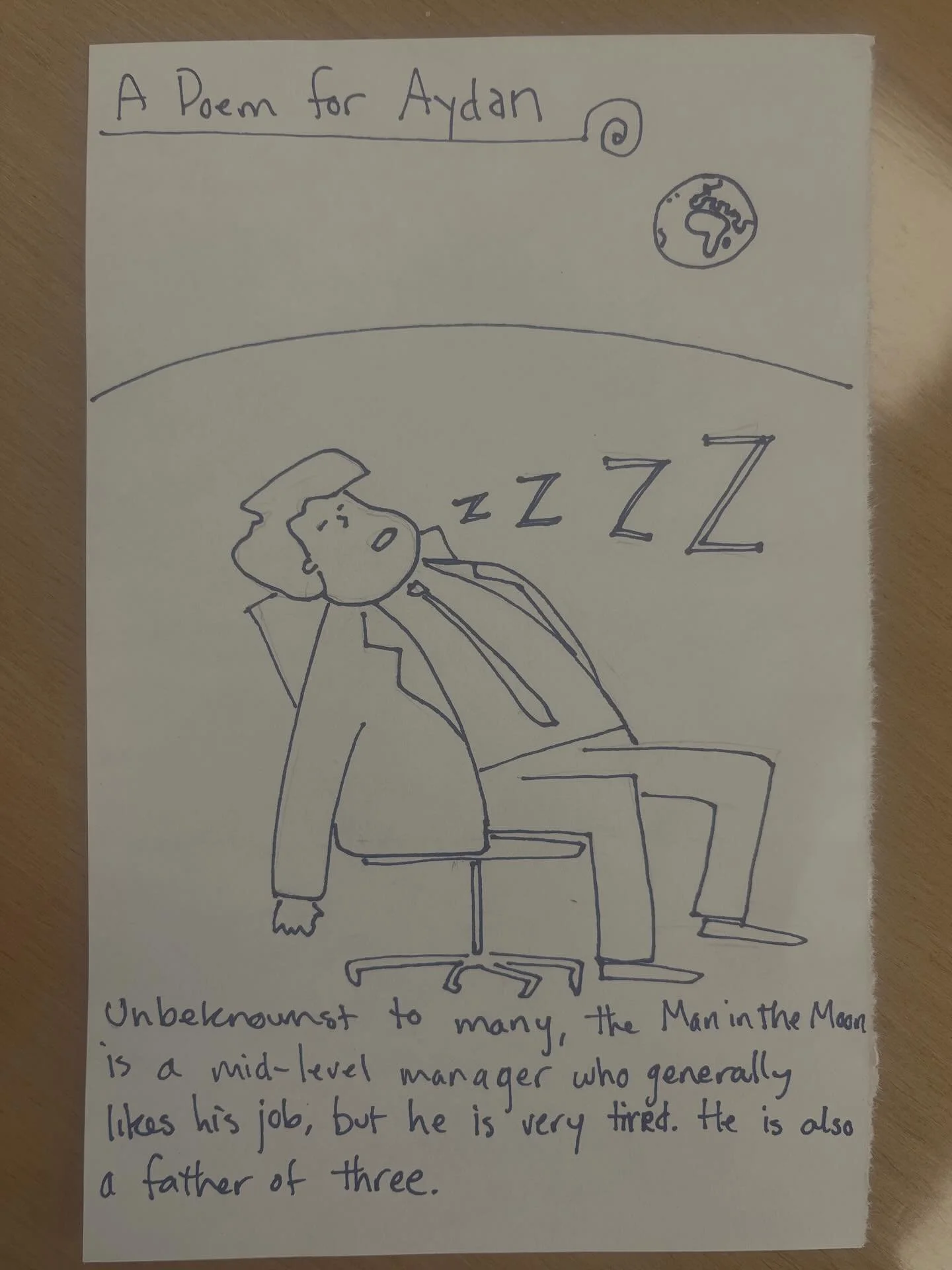 Submitted without comment about the man in the moon might be based on. 

#lunchpoems
