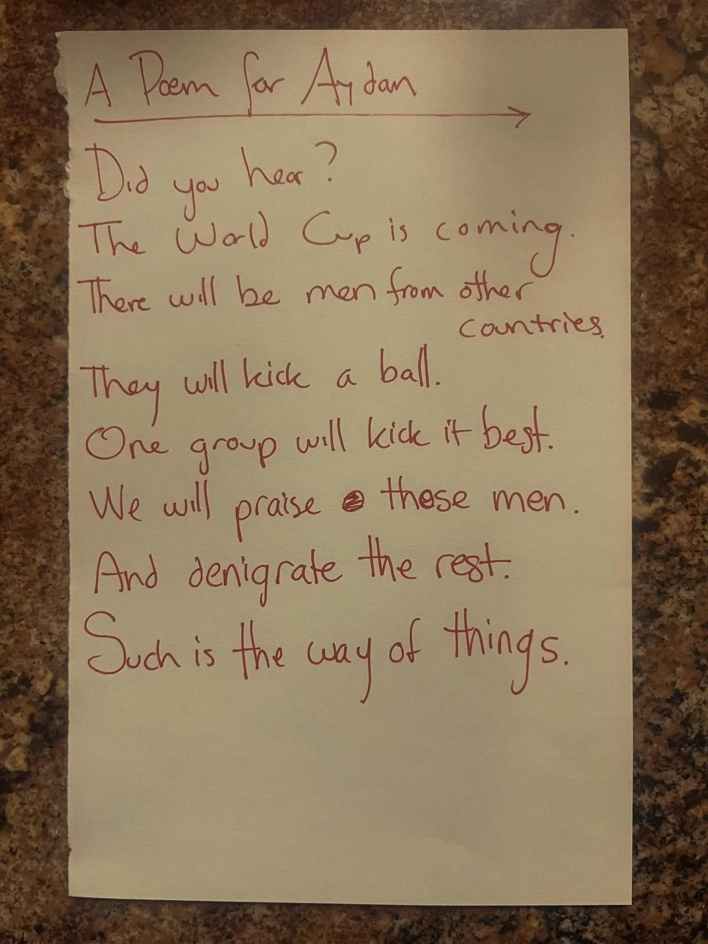 Get excited for the World Cup! 

#lunchpoems
#poetry
#worldcup2026