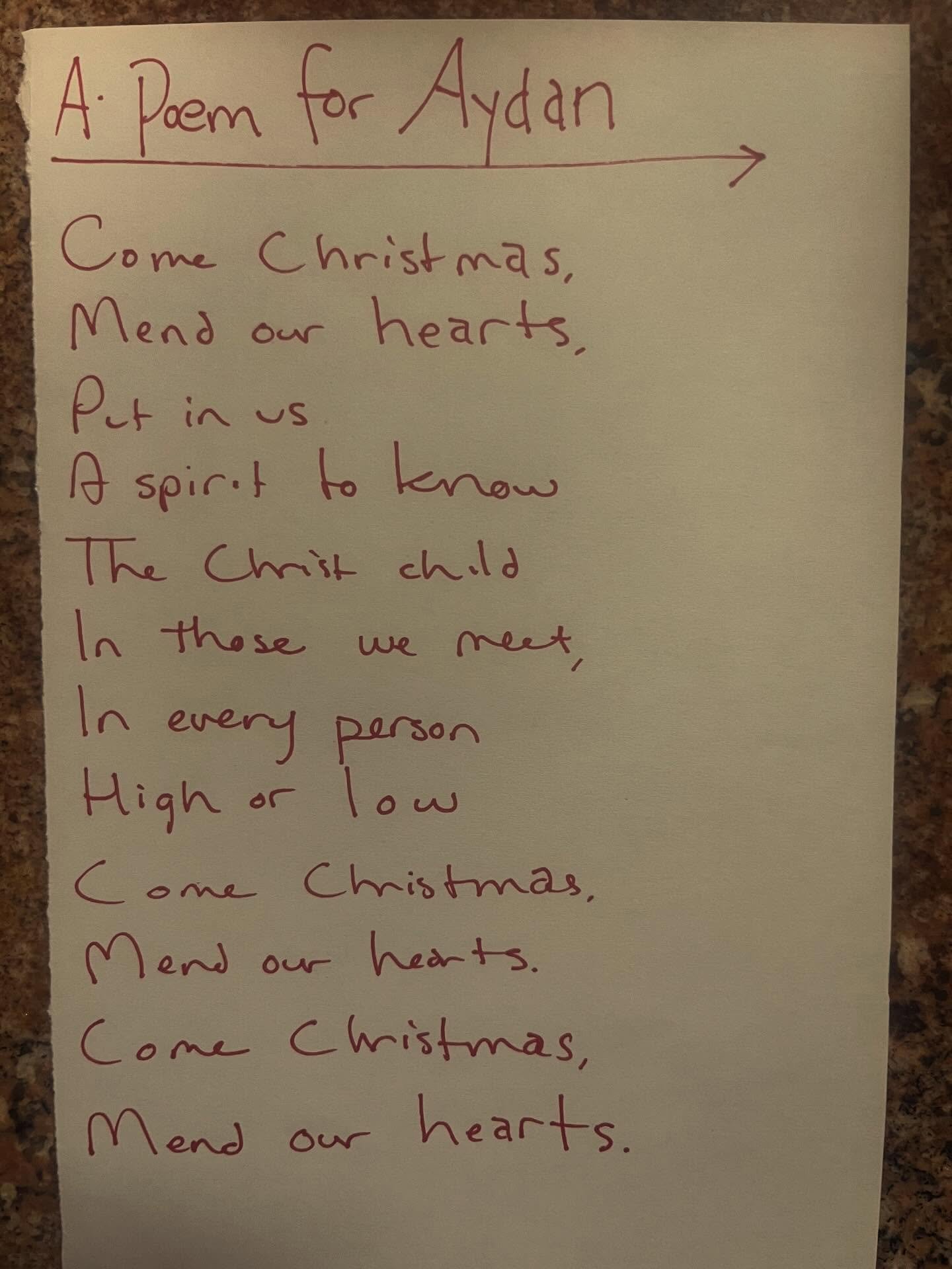 Last day of school before Christmas.

#lunchpoems
#poems
#christmasbreak