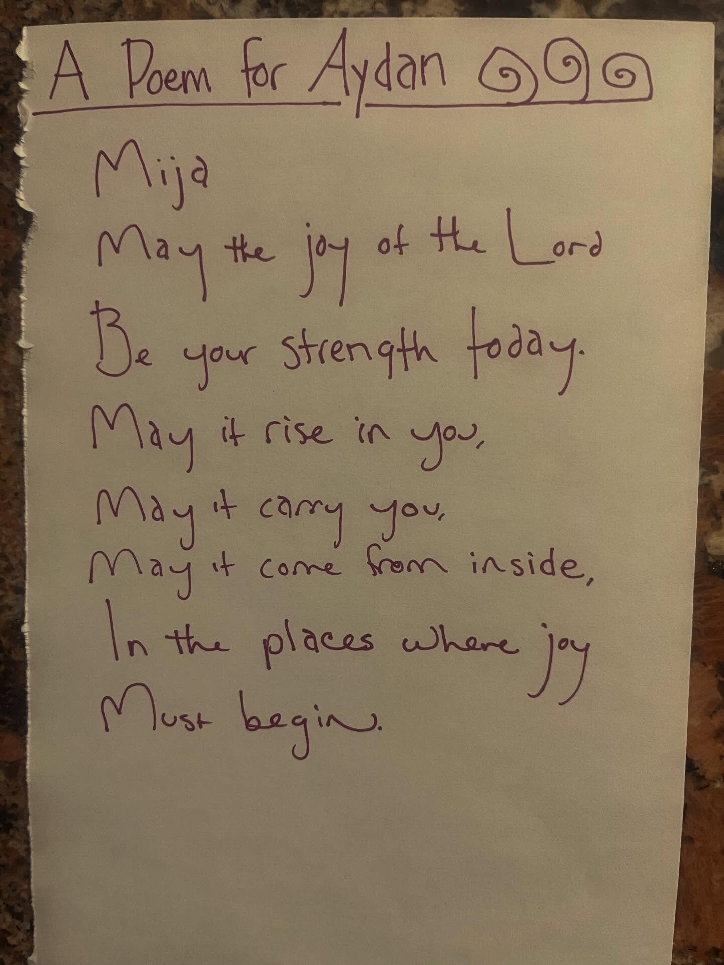 Aydan be quite joyful- it&rsquo;s one the things I love about here. 

#lunchpoems
#poetry