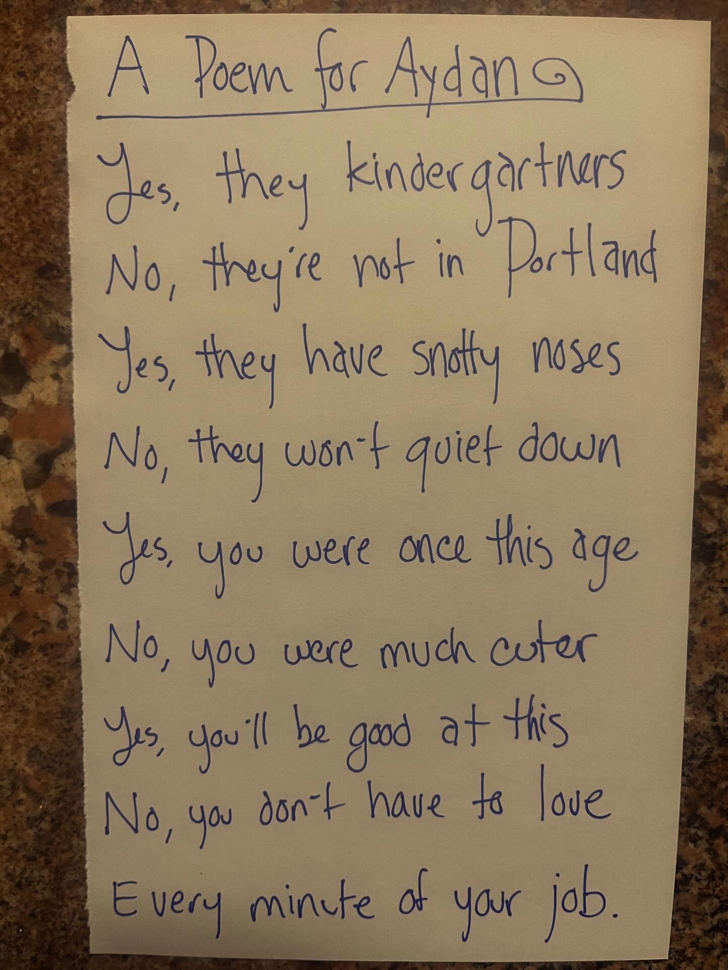 Thanks to everyone who reached out to check on us this past week. We&rsquo;re doing fine and the city is returning to normal. Let&rsquo;s hope it lasts. Aydan was supposed to leave for a week in Portland attending college classes but the airport was 