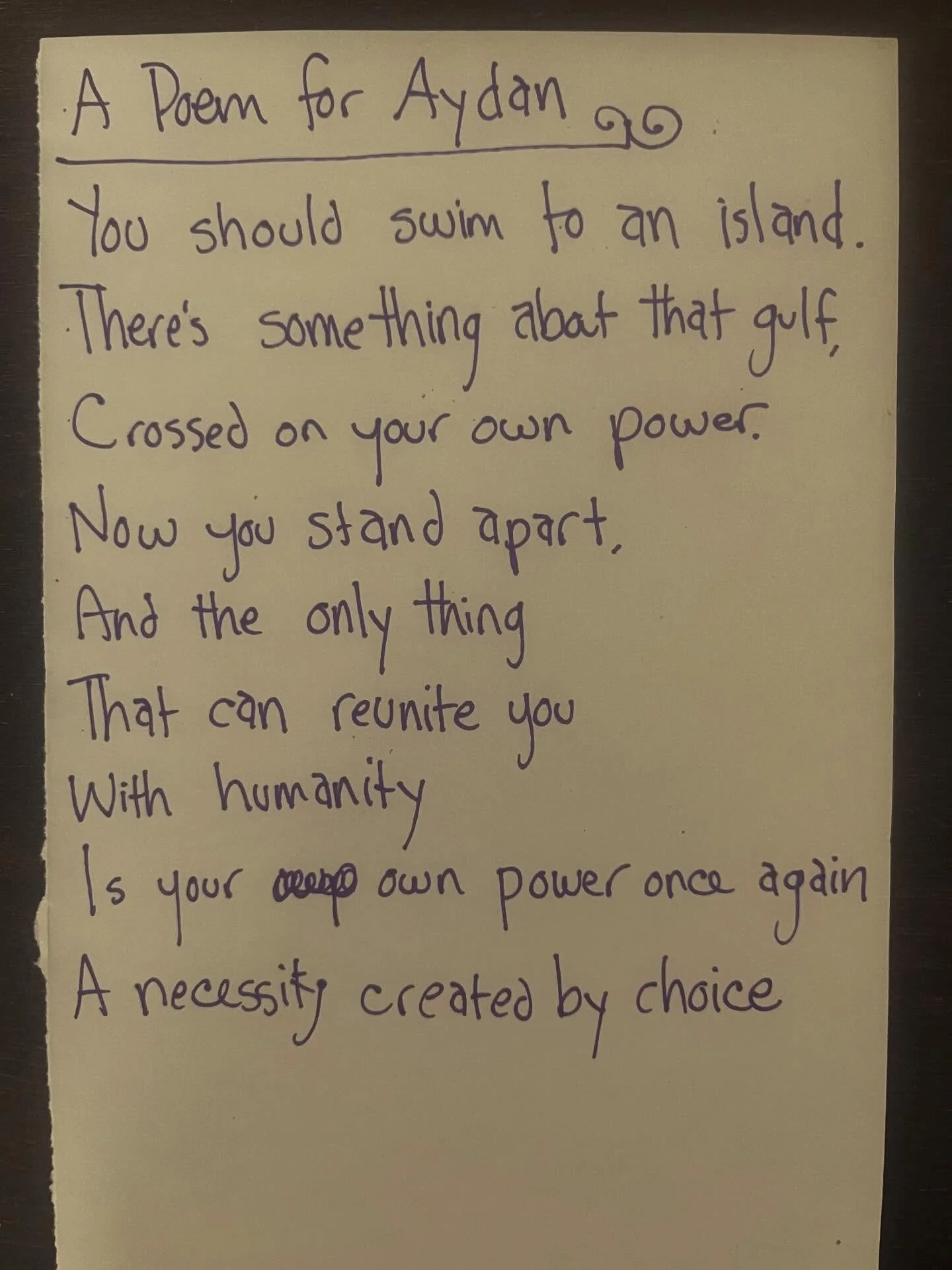 Continuing the series of me telling Aydan how to live her life.

#lunchpoems
#poetry
#adventures