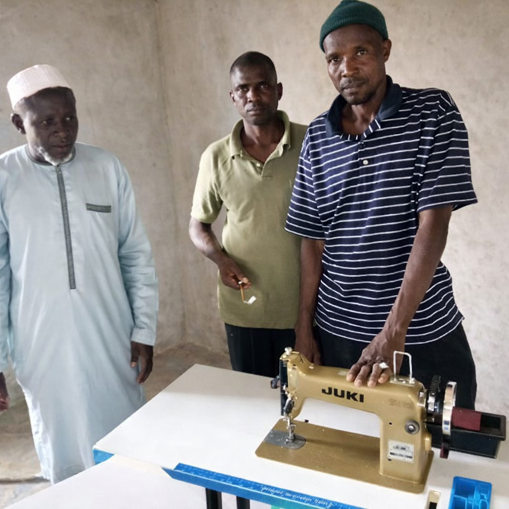 Ya hemos comprado las máquinas de coser y el material para poner en marcha la escuela-taller pronto
