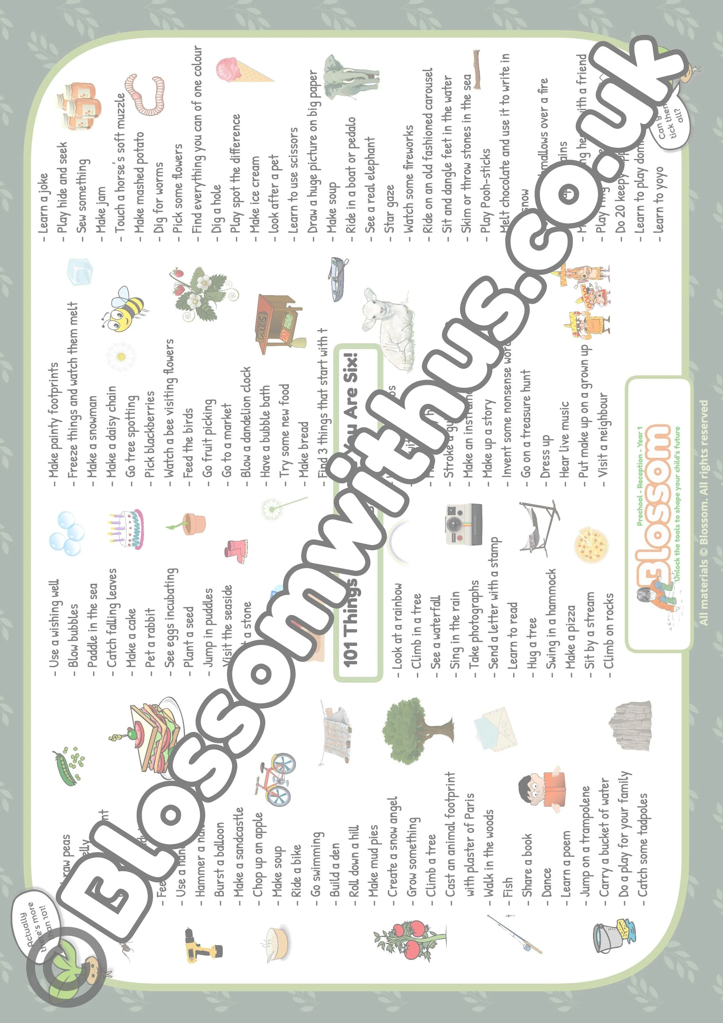 101B46 101 Things To Do Before You Are Six