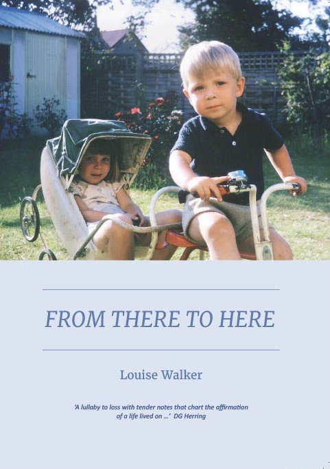 Cover of From There to Here, a poetry chapbook by Louise Walker, published by Dithering Chaps Press.