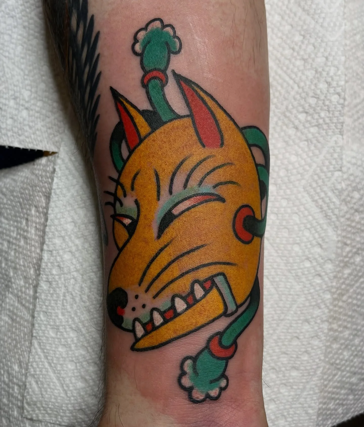 a couple of excellent tattoos made today by @dan_santoro 
Thanks for walking all this way! hurry back now
