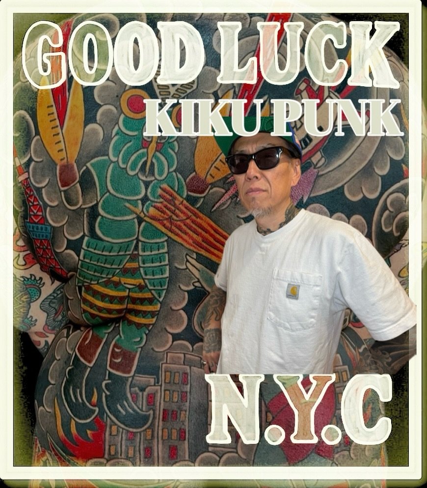 @kikupunk began tattooing in Japan in 1996 and came to New York in 1999.  He is the co-owner of Good Luck NYC and his tattoos are in a definitively Japanese #wabisabi style. He creates his pieces in a loose form which are hand drawn on to each client