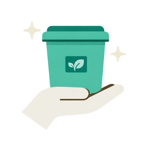 Calendar illustration with a circle icon