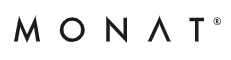 MONAT logo in black text on a white background.