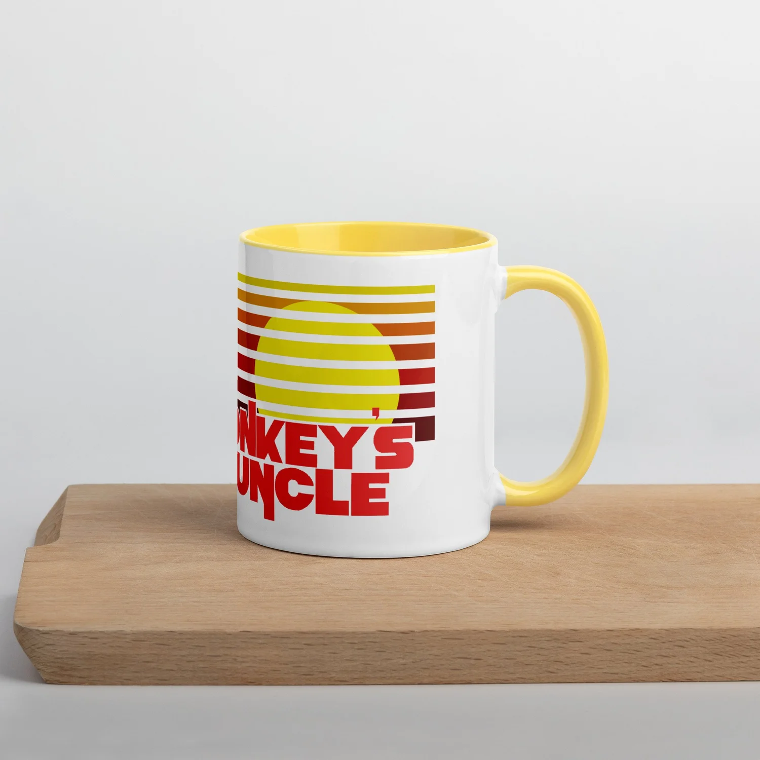Warm Horizon Mug with Color Inside  Monkey's Uncle Tattoo