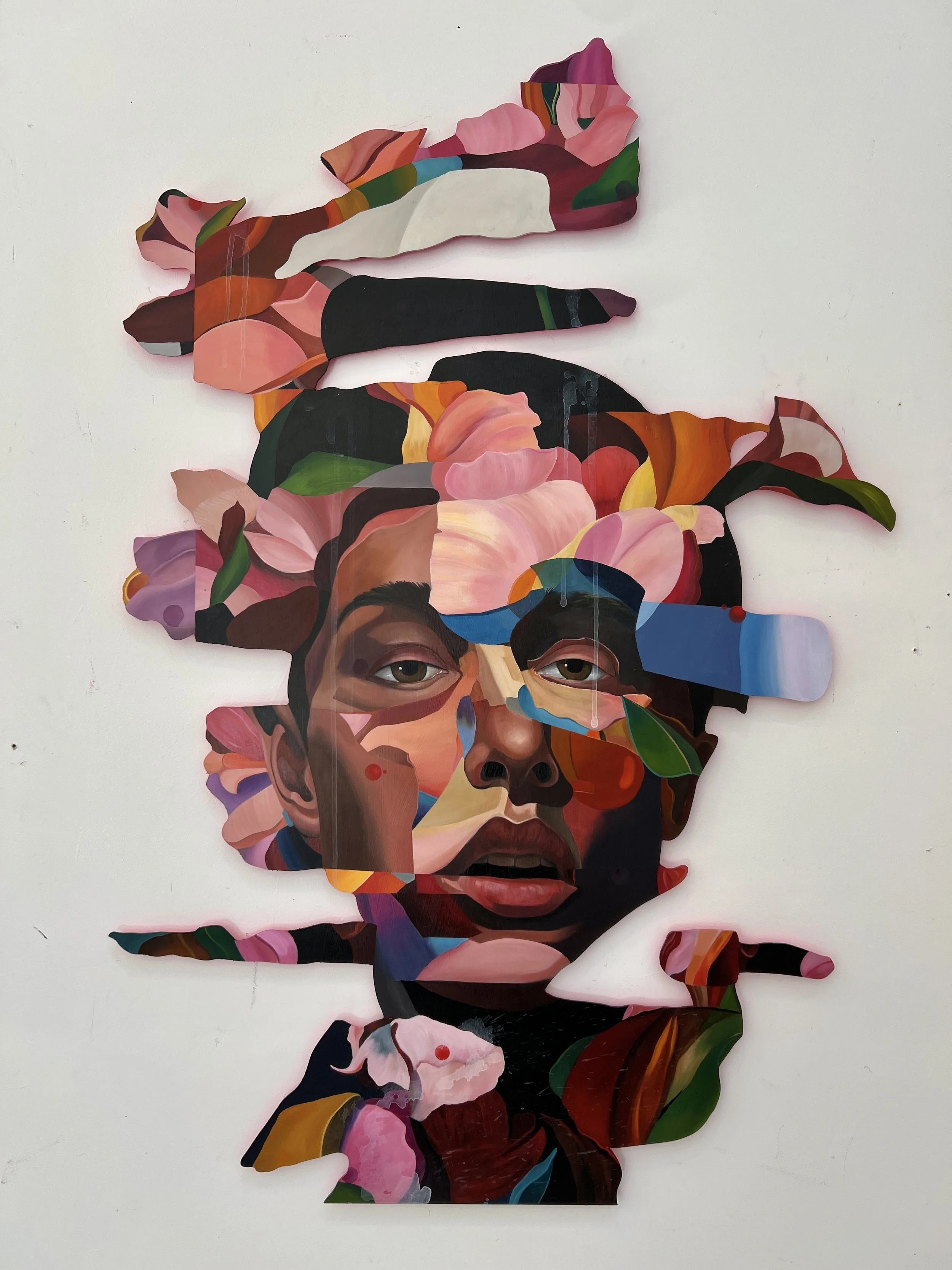 Florachrome // acrylic on dibond panel, ≈ 48" x 34", 2026