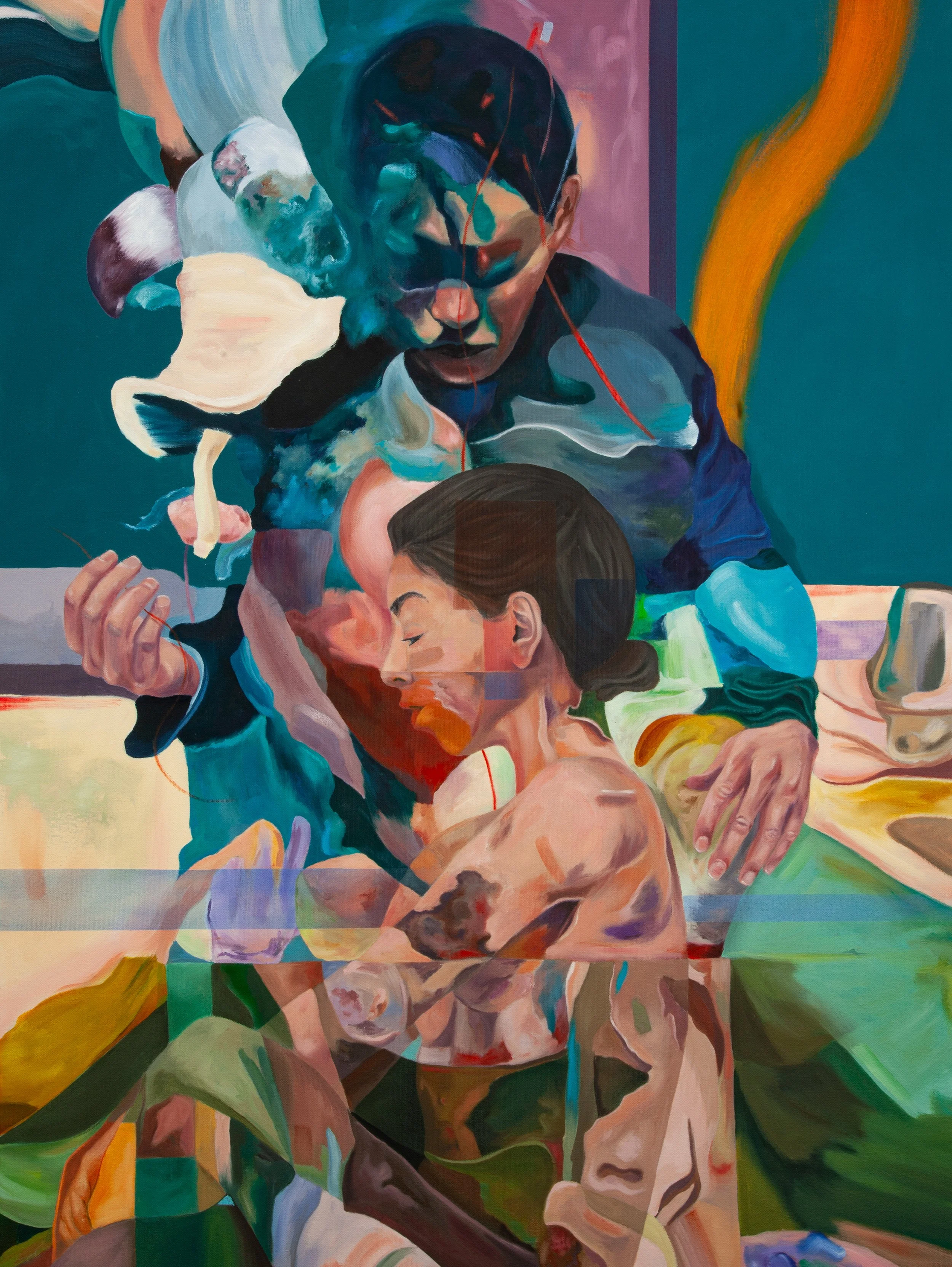 Flipside // acrylic and oil on canvas, 40" x 30", 2026