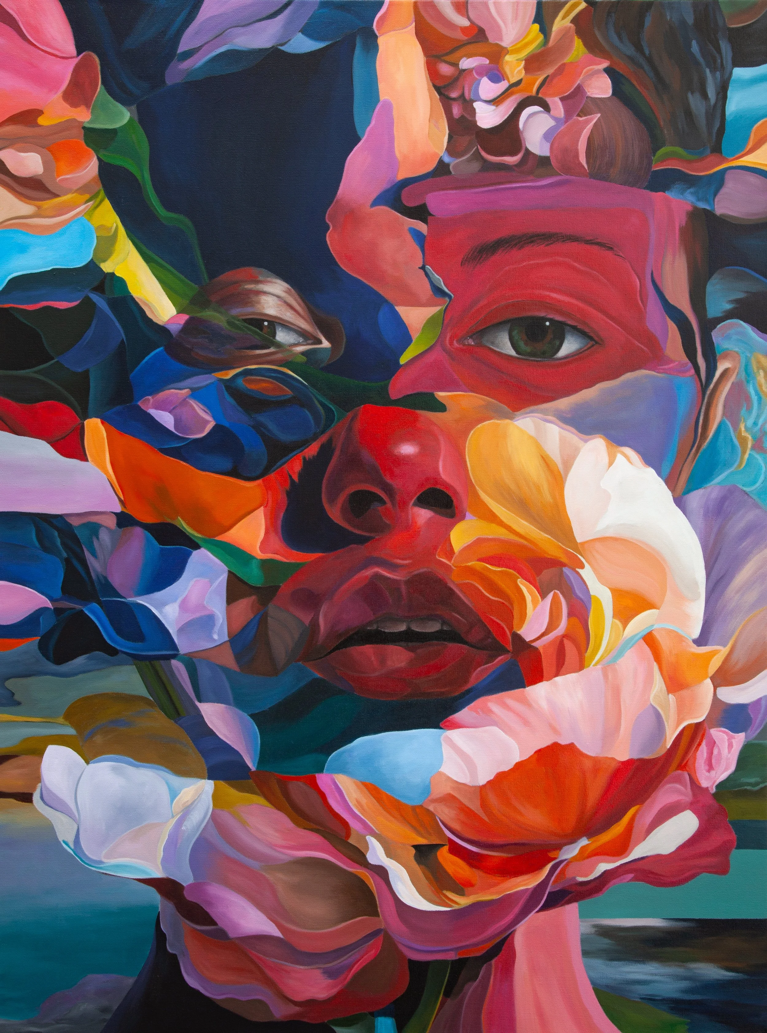Penumbra // acrylic on canvas, 40" x 30", 2026