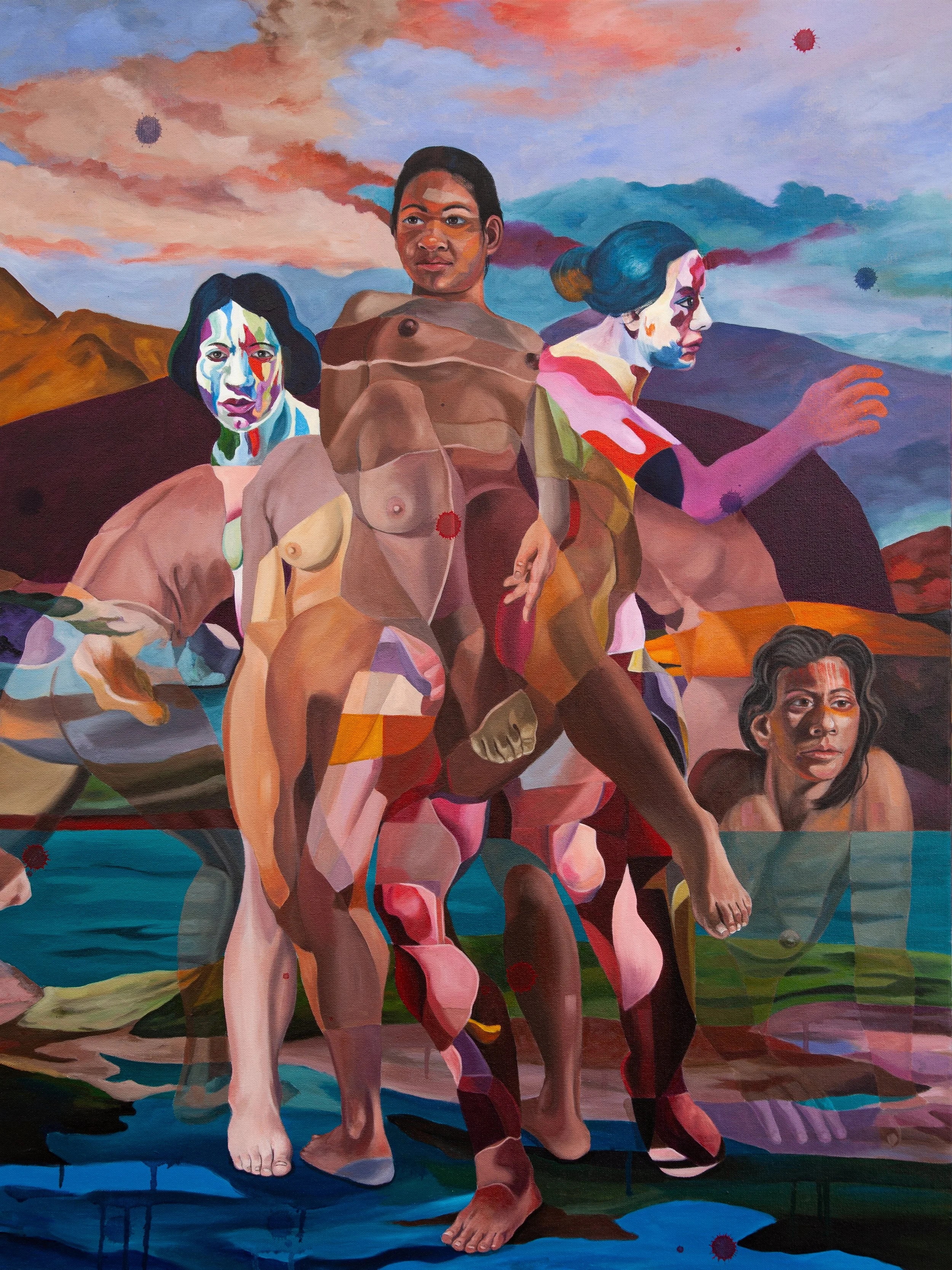 Fountainhead // acrylic on canvas, 40" x 30", 2026