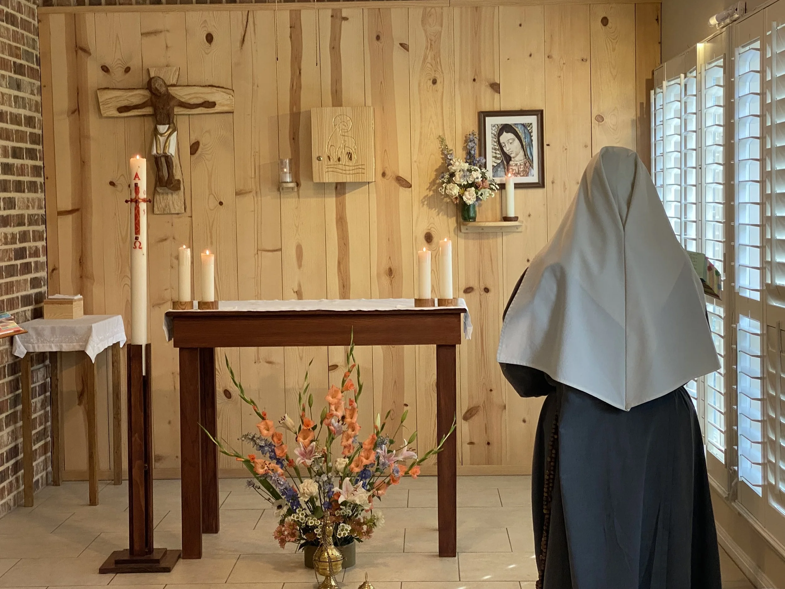 Sister Mary Morning Star in prayer