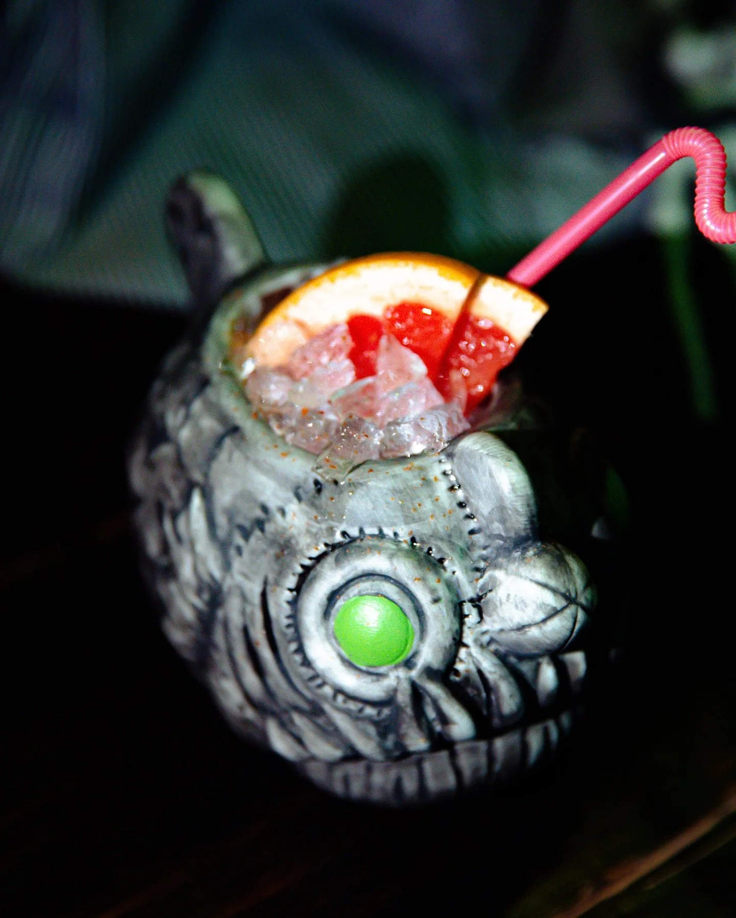 BLACK TIDE : A tropical concoction sure to raise the dead 🪦🧟⁠
⁠
Mezcal, Grapefruit, Pomegranate, Baking Spice, Lime, Absinthe, Bitter Queens Caribbean Bitters ⁠